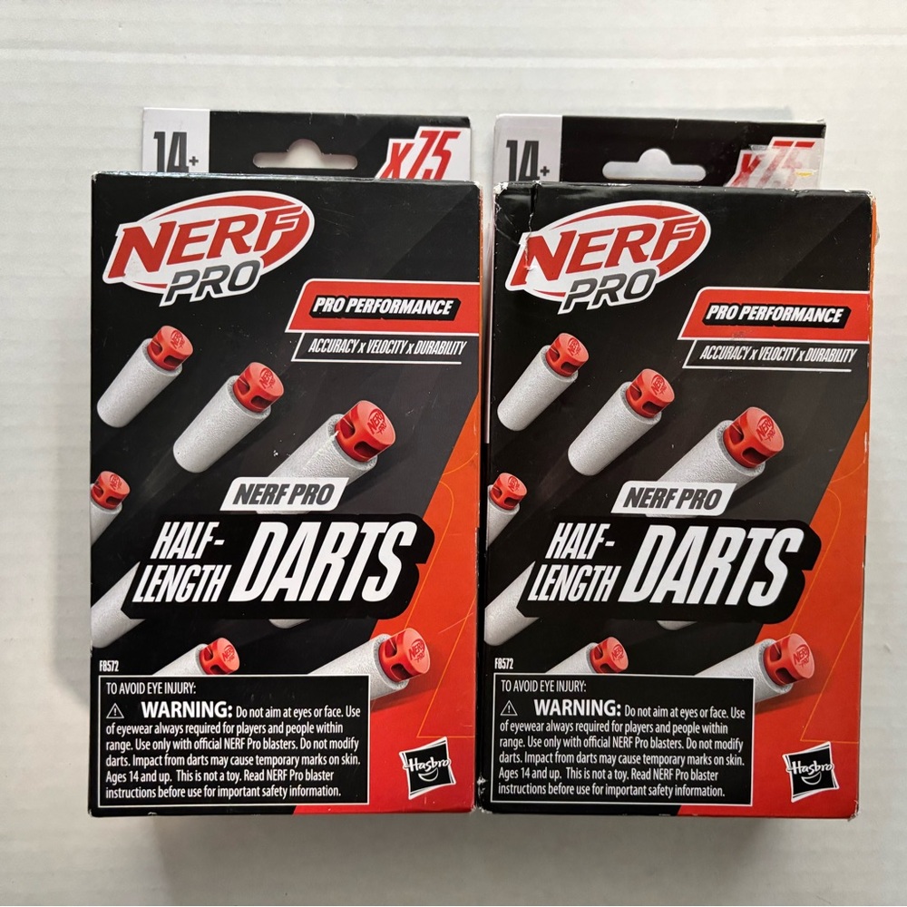 New! 2x 75 Pk Nerf Pro Performance Half Length Darts Nerf Gun Accessories